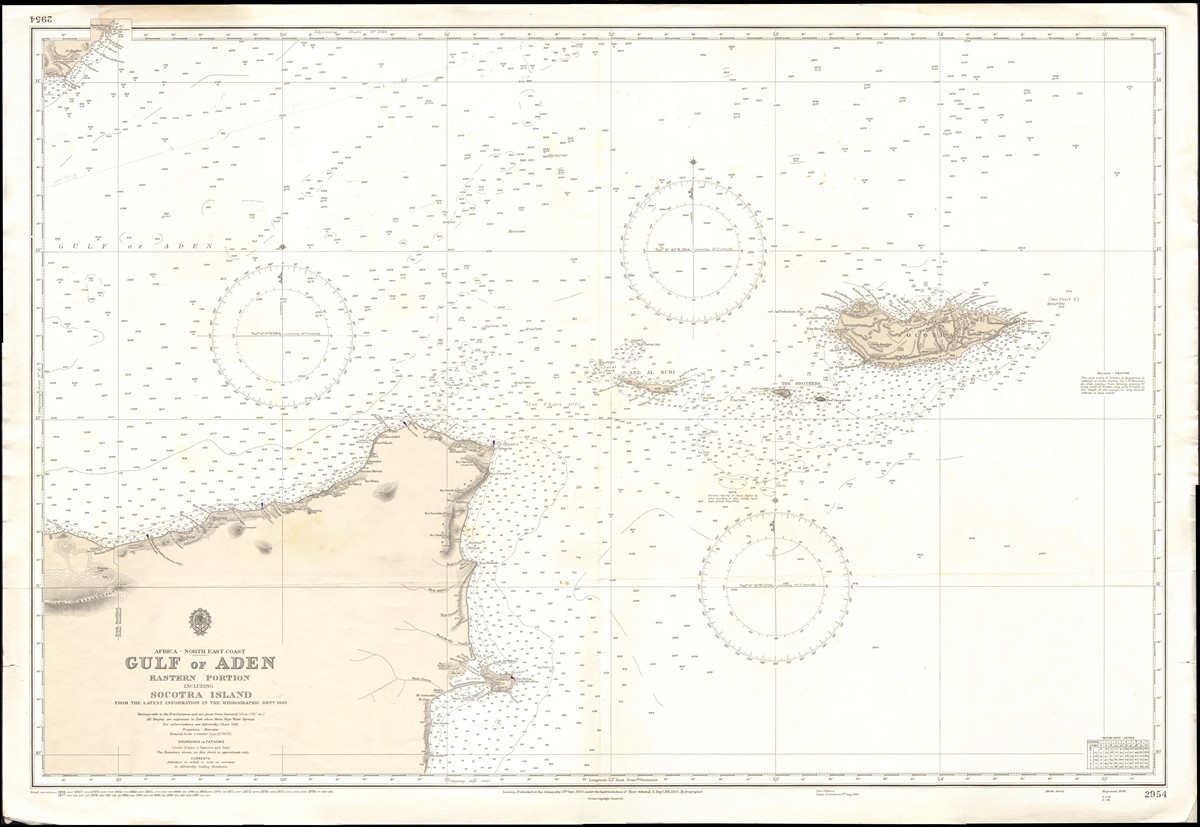 Satellite gulf of aden map image used to evaluate shipping lane exposure and incident clustering