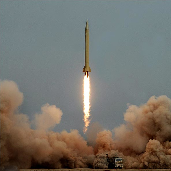 Iran missile range map context with Shahab launch imagery used in regional strike coverage analysis