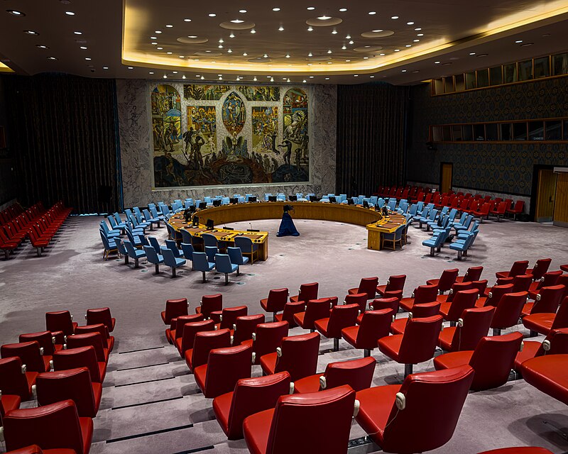 United Nations Security Council chamber relevant to Iran snapback sanctions
