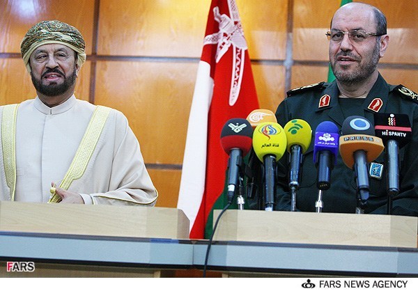 Iran and Oman defense ministers meeting photo used to analyze security ties without treaty alliance